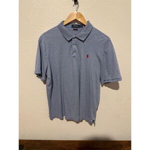 Ralph Lauren Men's Polo Shirt Classic Fit Blue Red Emblem Size S